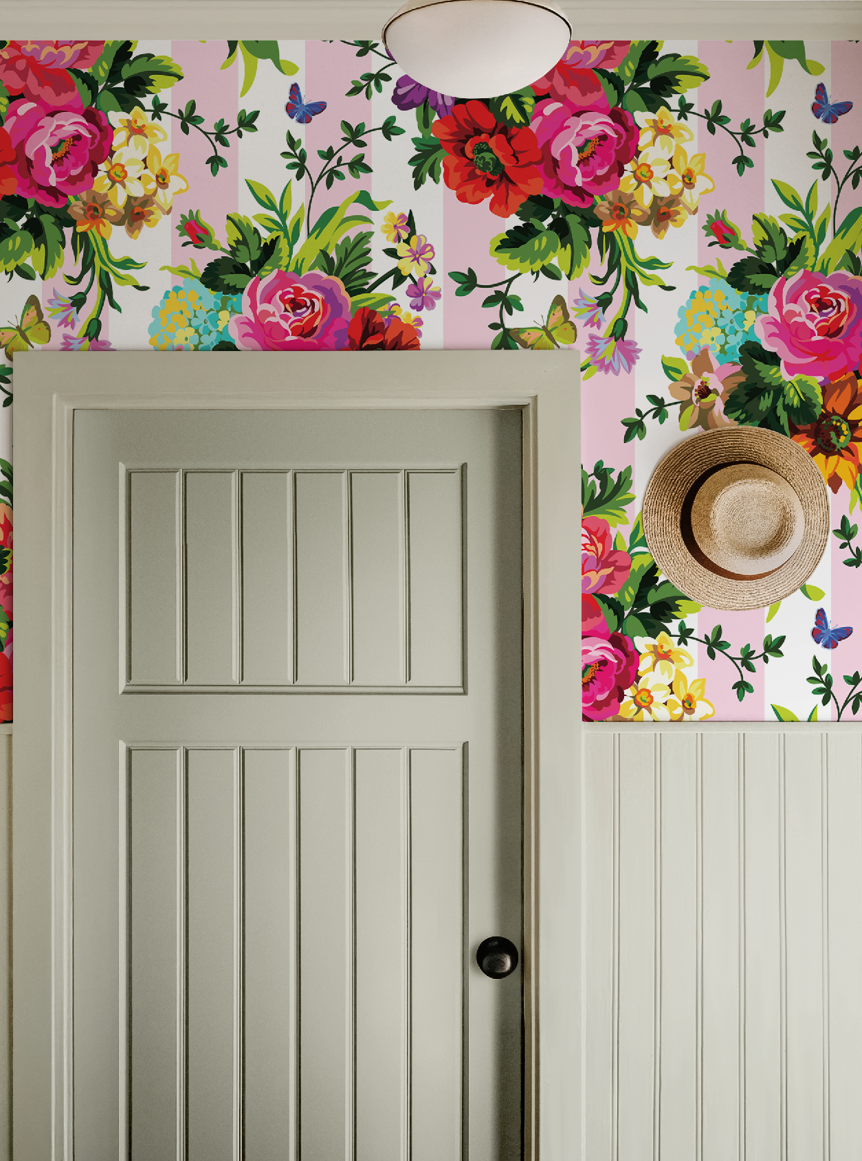 Vibrant Floral Pop Wallpaper - Large