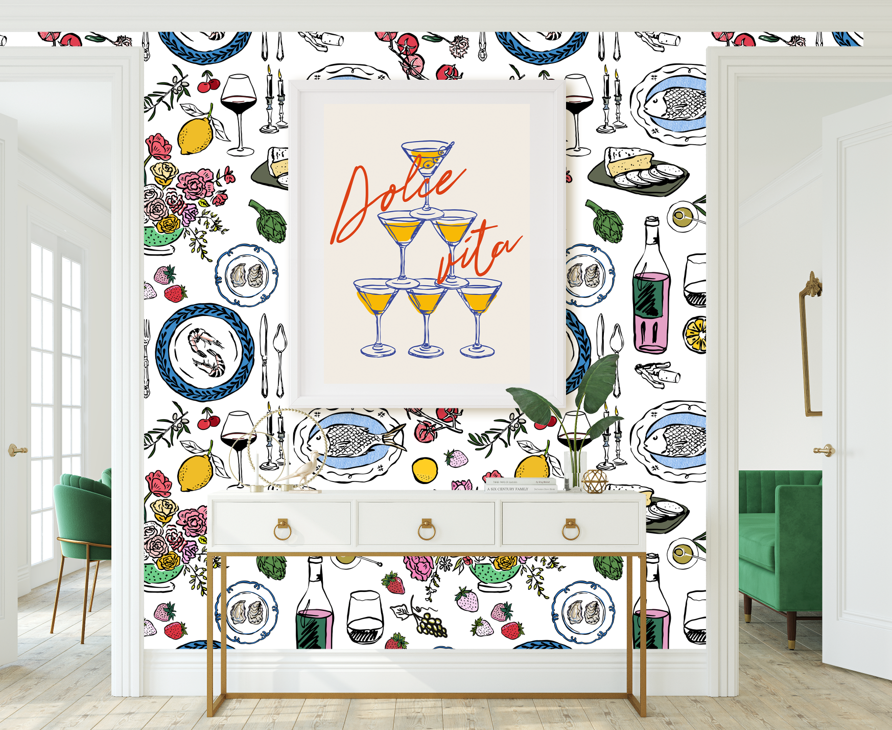 Sunday Dinner Tablescape Wallpaper