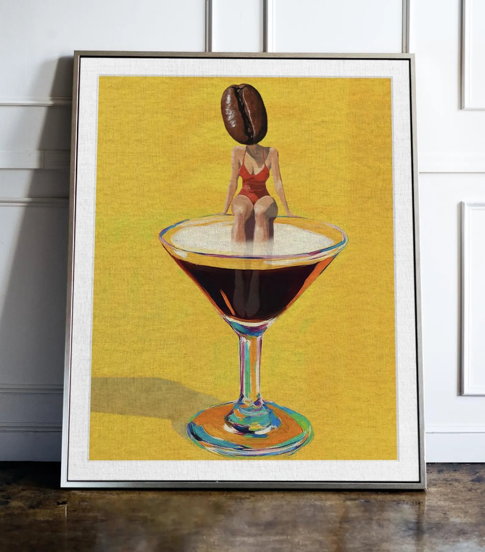 Chic Coffee Martini Girl Bar Print: Cocktail Poster Wall Art for Kitchen & Home Decor