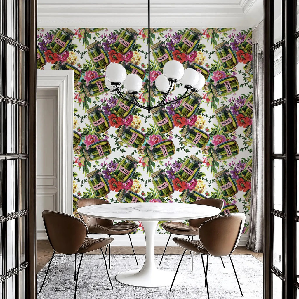 Pickle Lover's Floral Wallpaper