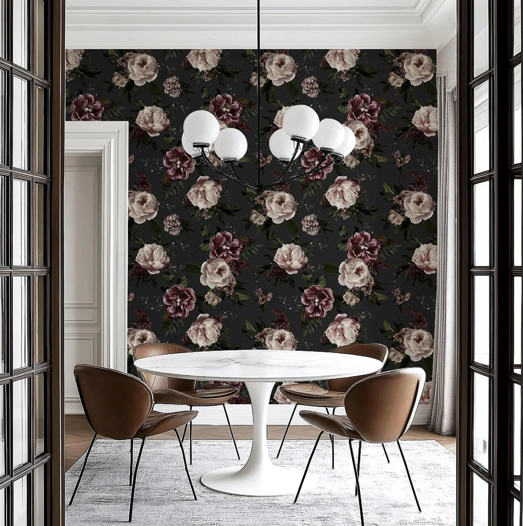 Moody Floral Botanical Wallpaper