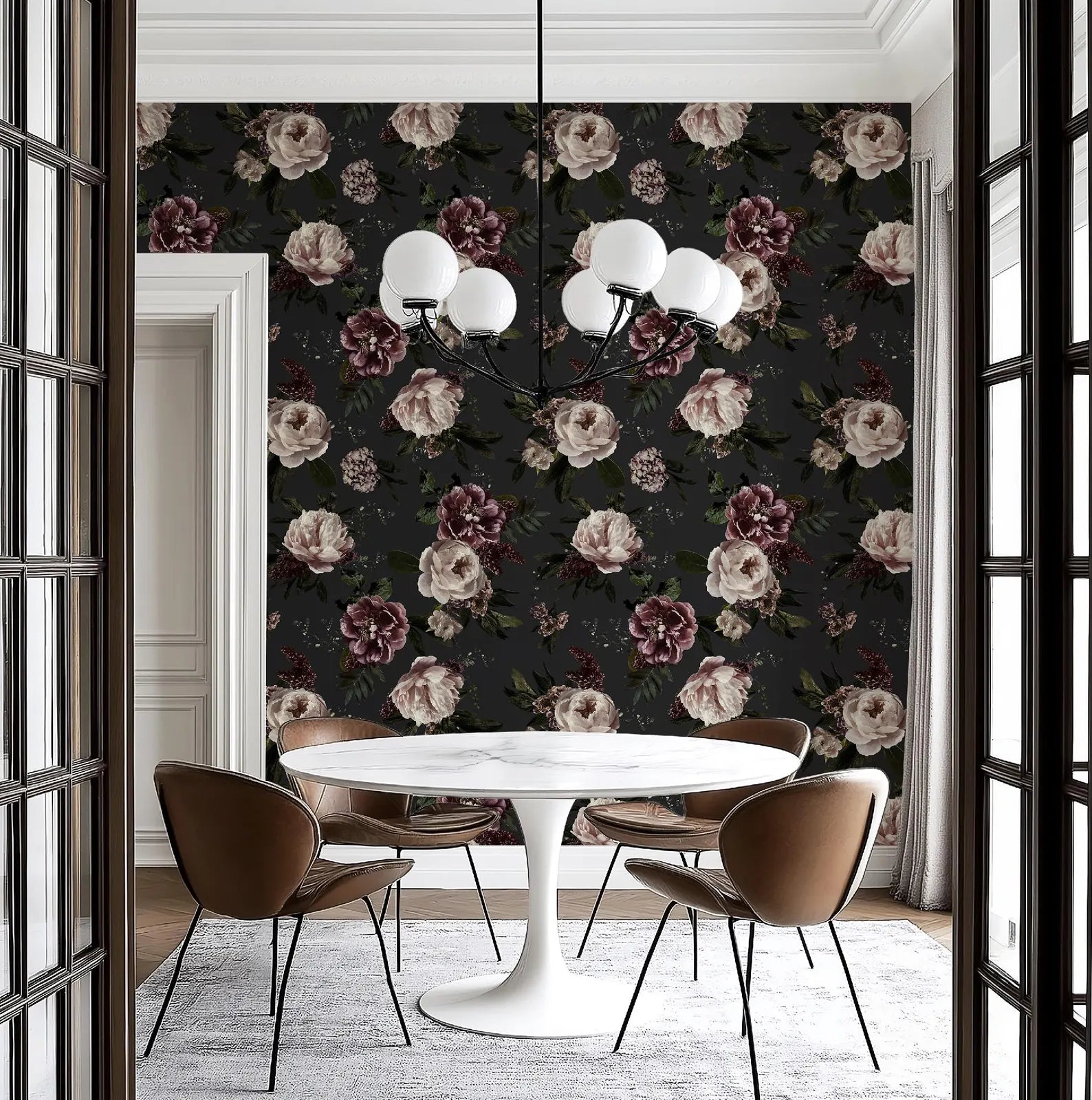 Moody Floral Botanical Wallpaper