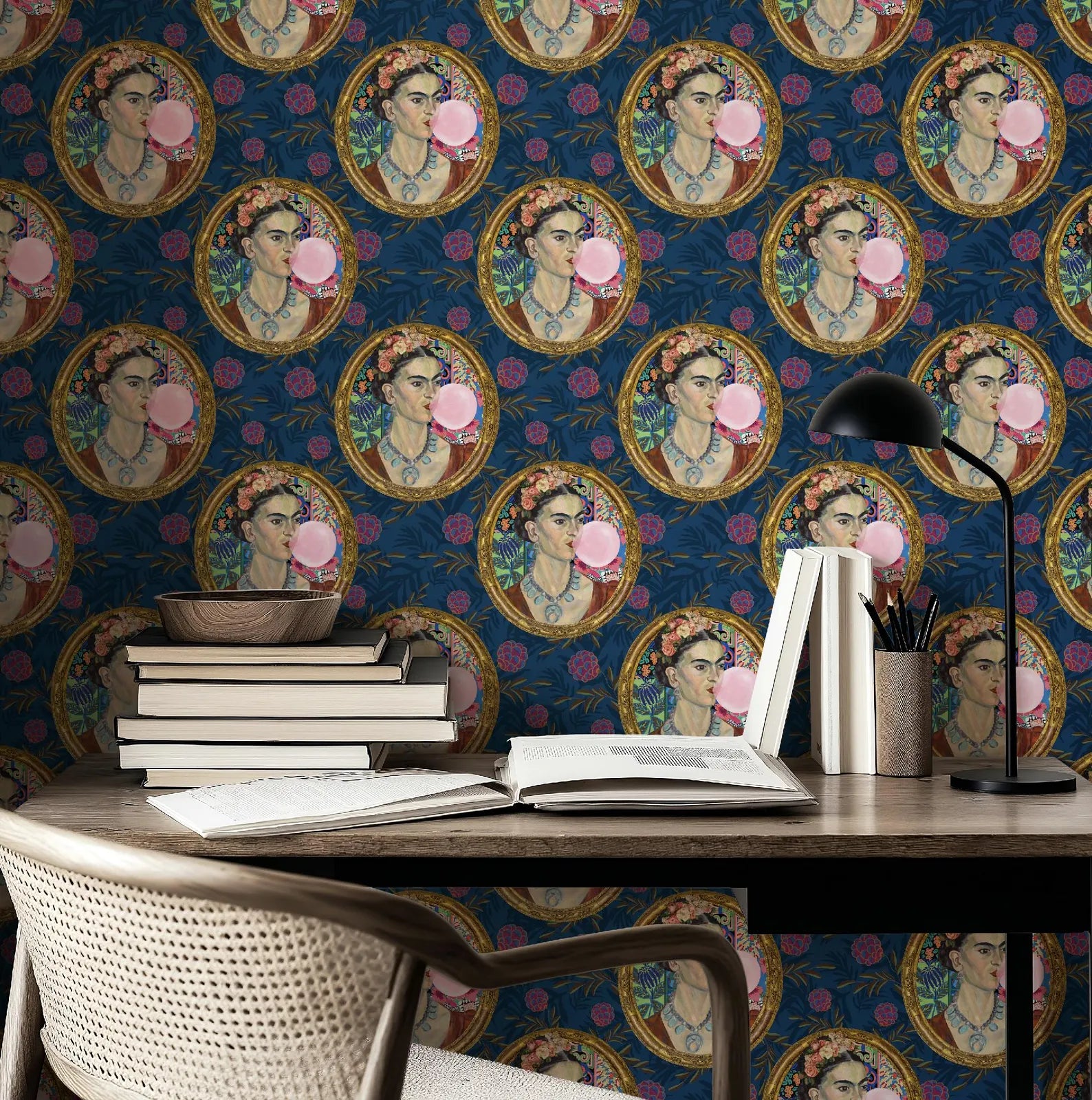 Frida Kahlo Inspired Botanical Wallpaper