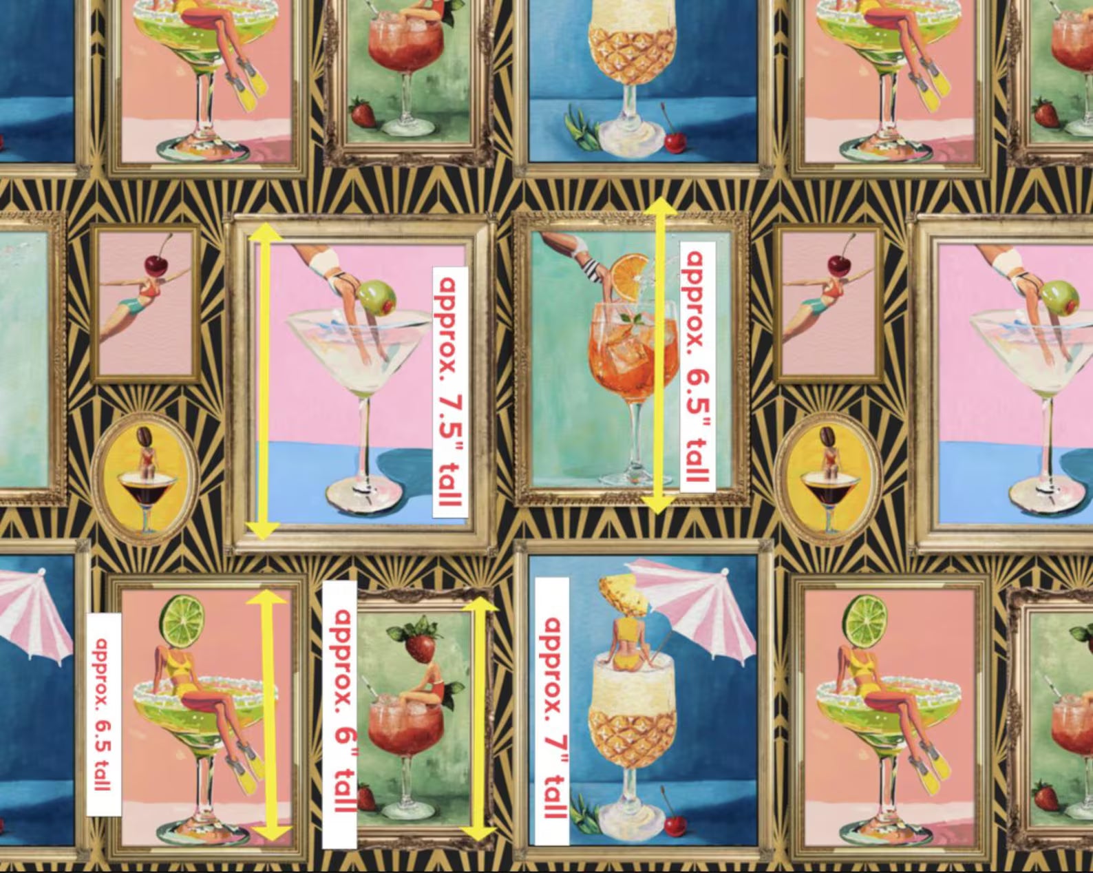 Mid-Century Retro Bar Cocktail Lounge Wallpaper - Small
