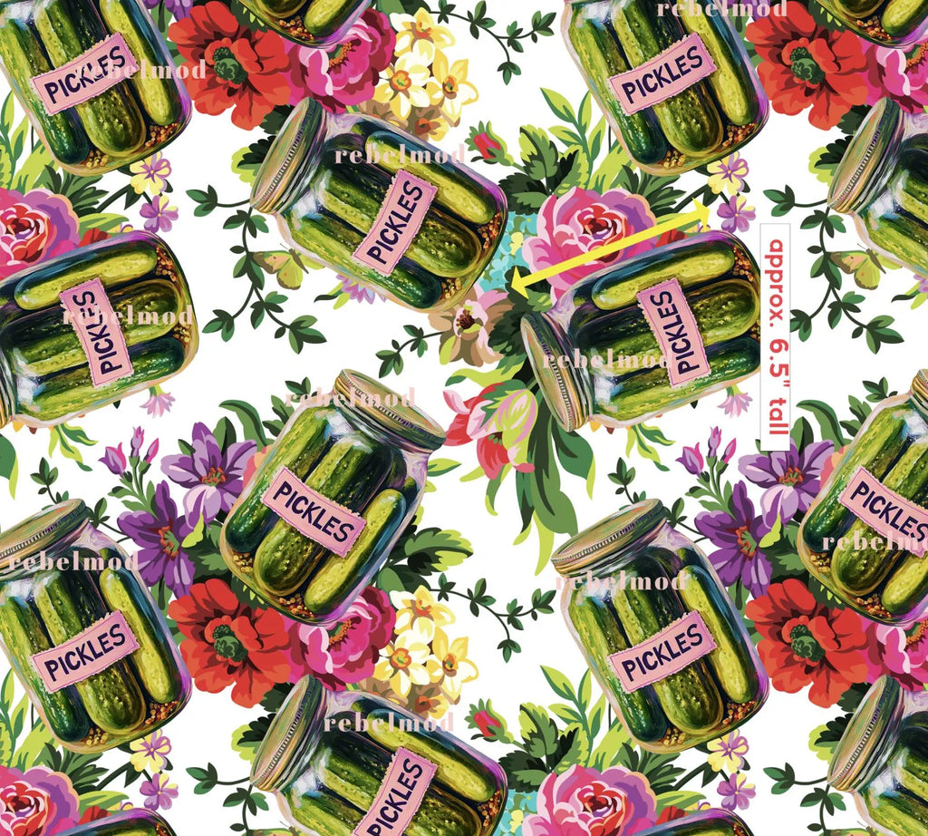 Pickle Lover's Floral Wallpaper