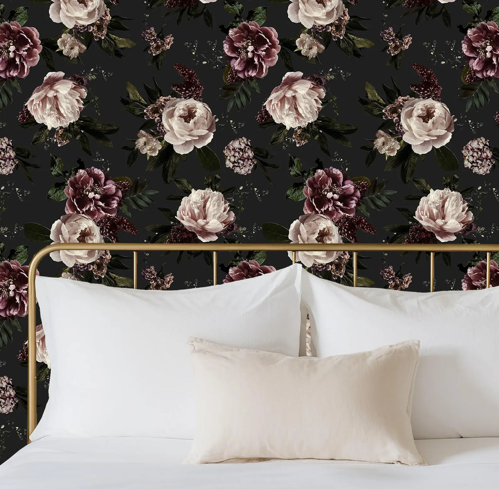 Moody Floral Botanical Wallpaper