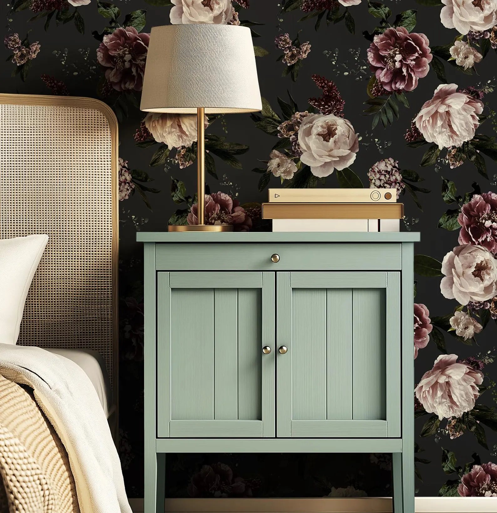 Moody Floral Botanical Wallpaper
