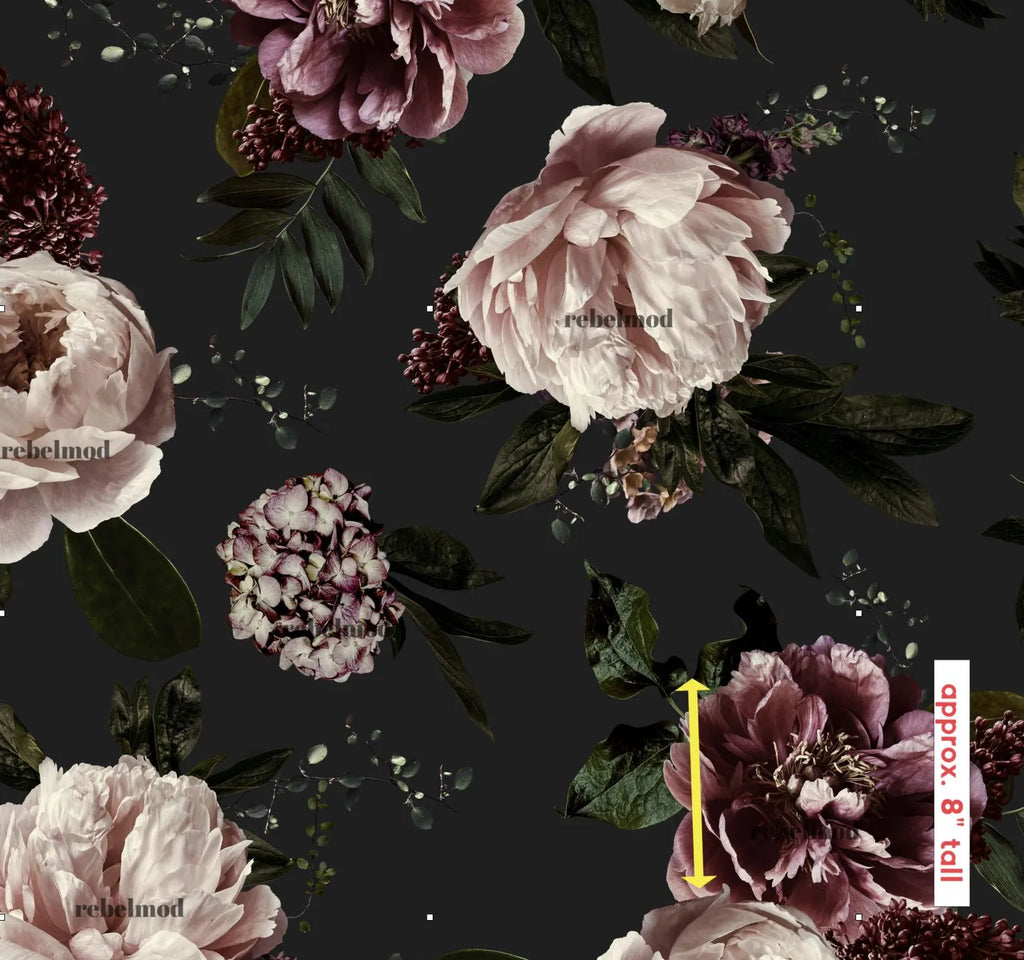 Moody Floral Botanical Wallpaper