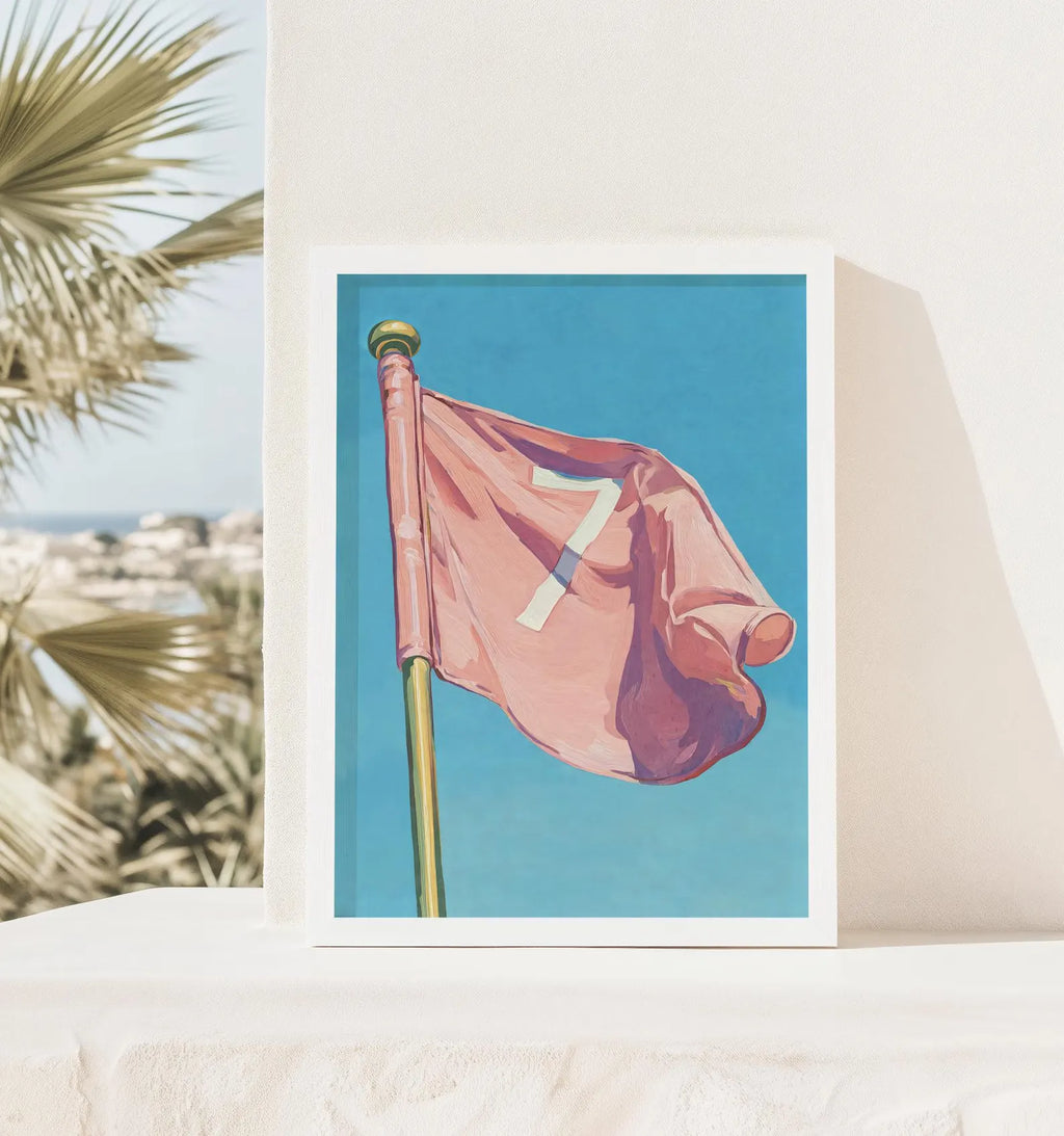 Elegant Seventh Hole Golf Art Print: Preppy Palm Beach Decor for Country Club, Office, or Bar Cart