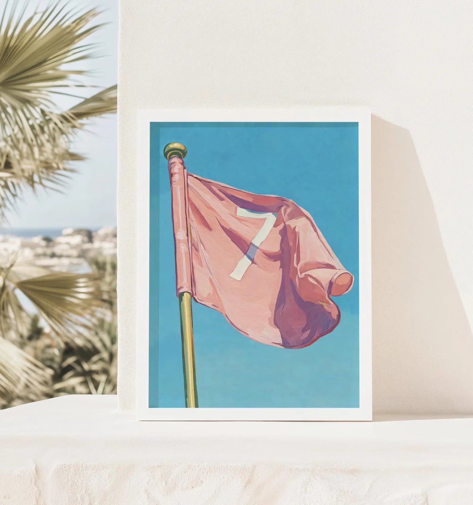 Elegant Seventh Hole Golf Art Print: Preppy Palm Beach Decor for Country Club, Office, or Bar Cart