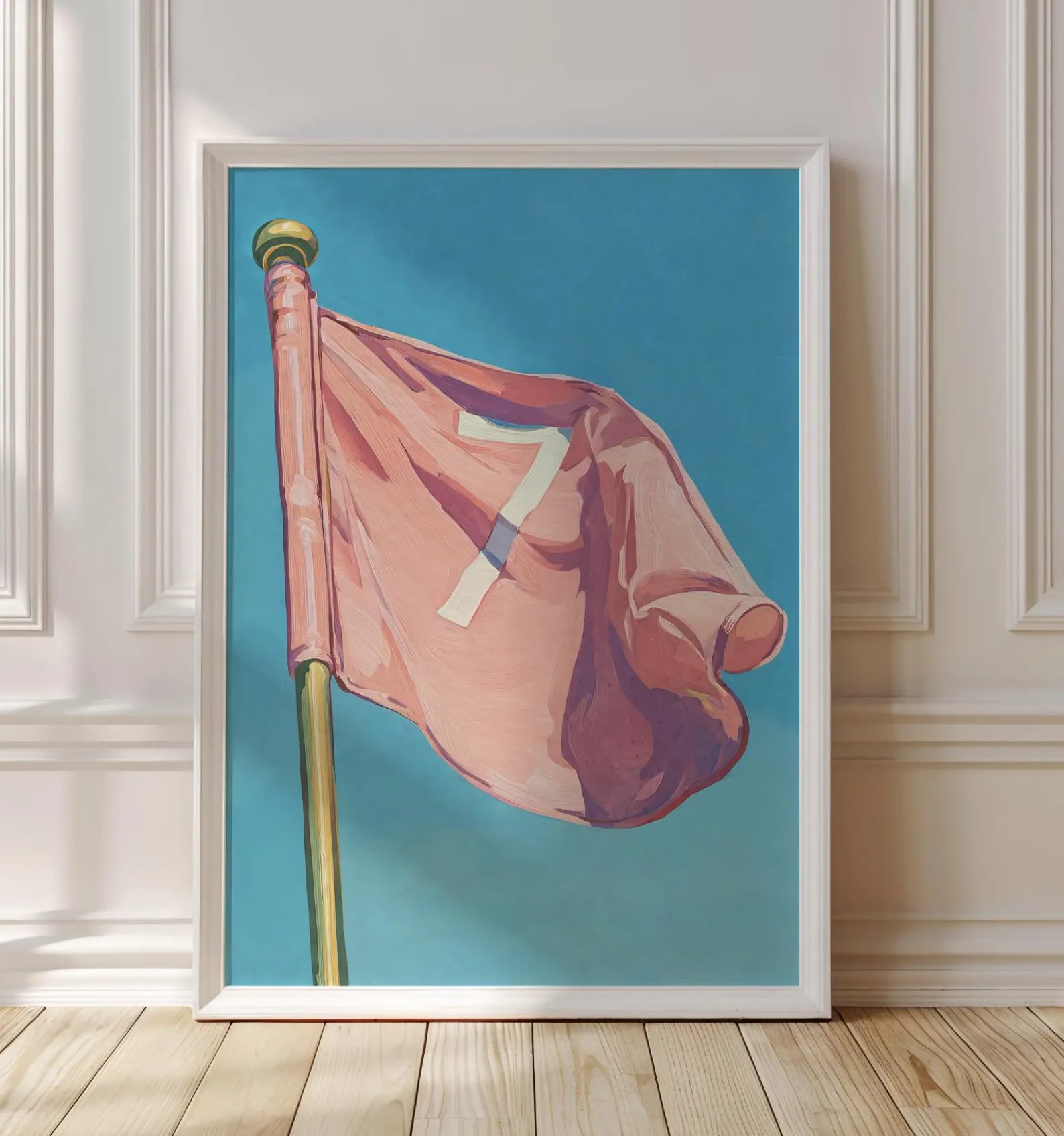 Elegant Seventh Hole Golf Art Print: Preppy Palm Beach Decor for Country Club, Office, or Bar Cart