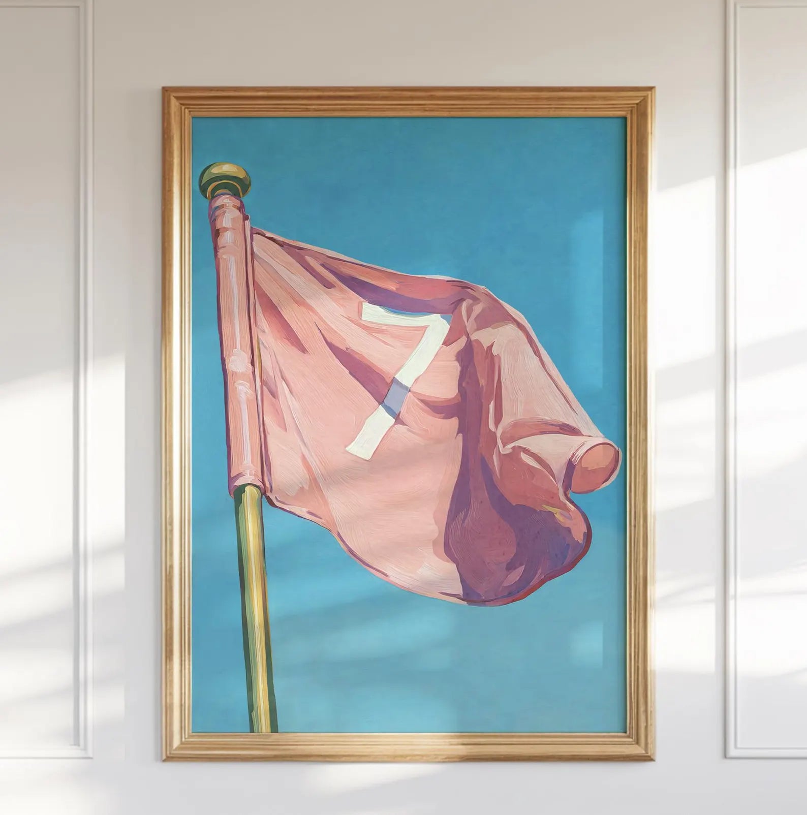 Elegant Seventh Hole Golf Art Print: Preppy Palm Beach Decor for Country Club, Office, or Bar Cart