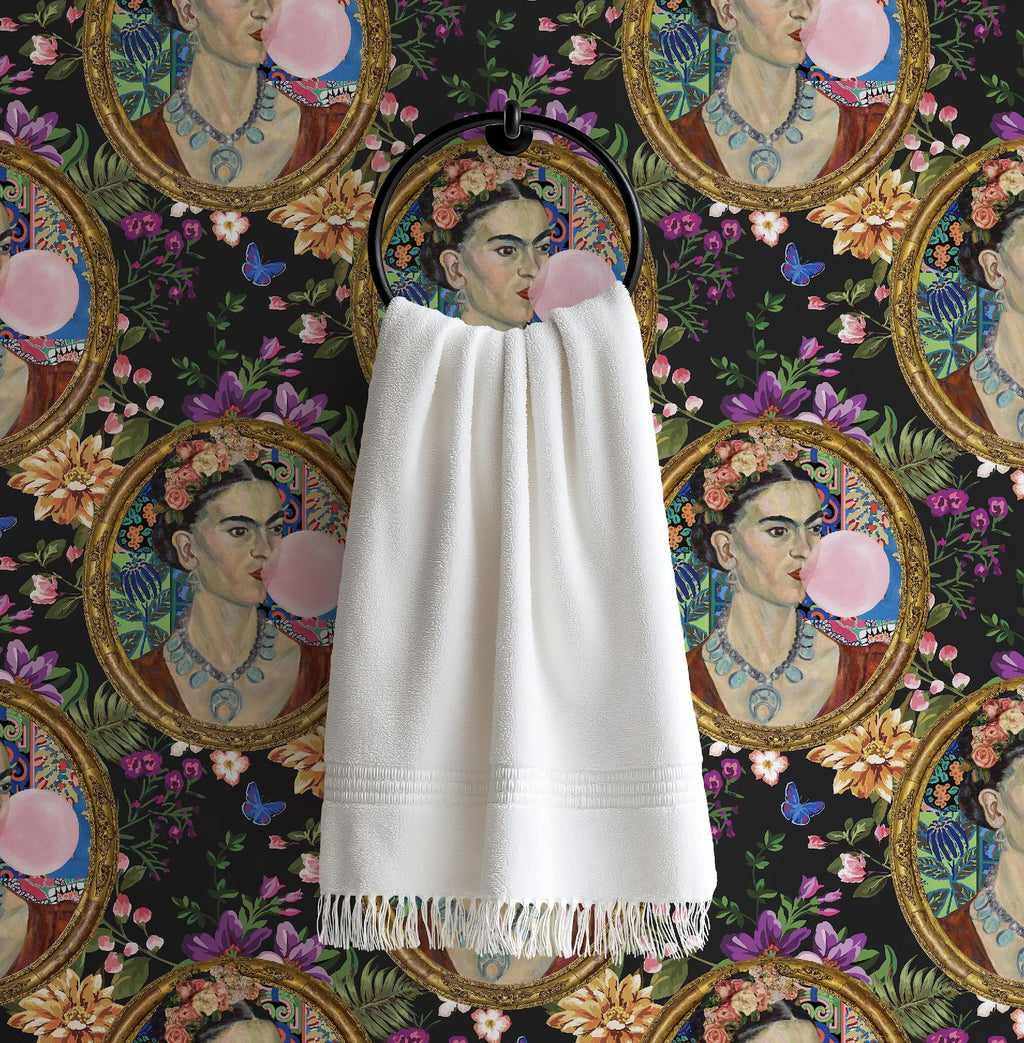 Frida Kahlo Inspired Bright Botanical Boho Floral Wallpaper - Medium