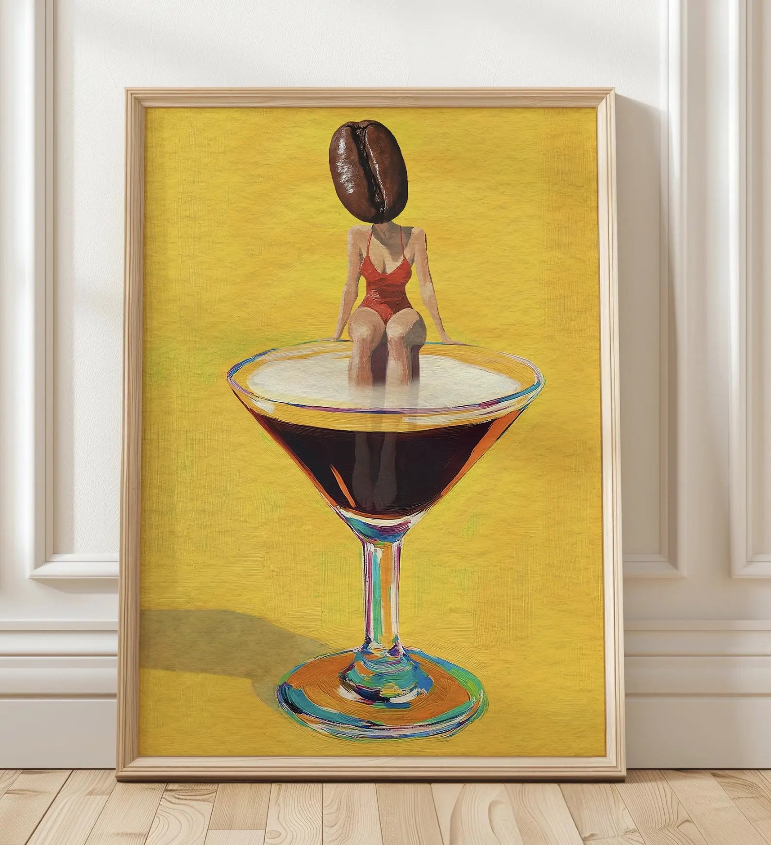 Chic Coffee Martini Girl Bar Print: Cocktail Poster Wall Art for Kitchen & Home Decor