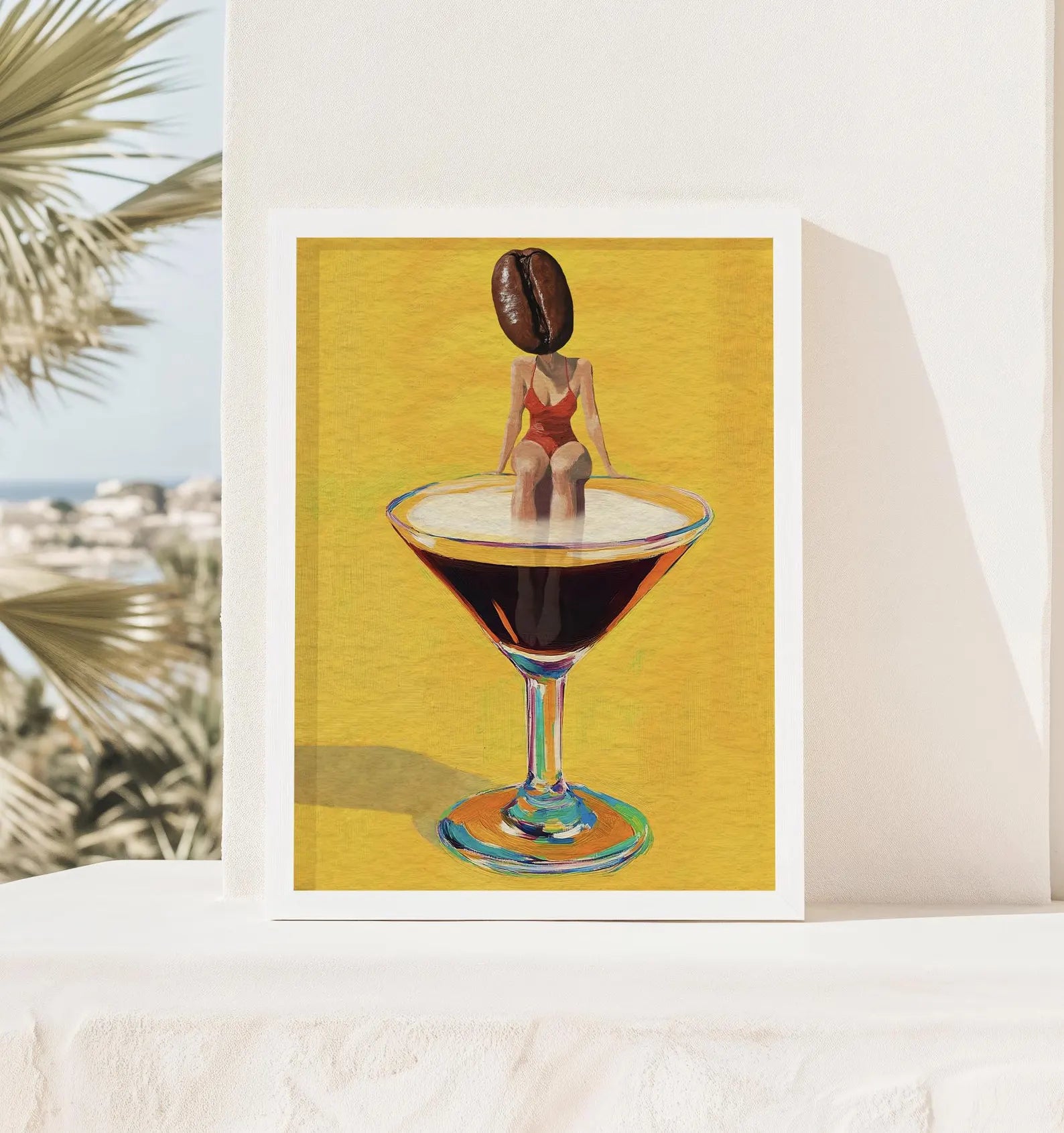 Chic Coffee Martini Girl Bar Print: Cocktail Poster Wall Art for Kitchen & Home Decor