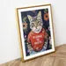Sarcastic Cat Lover Wall Art: Allergic to Idiots Poster - Funny Kitty Quote Decor Gift