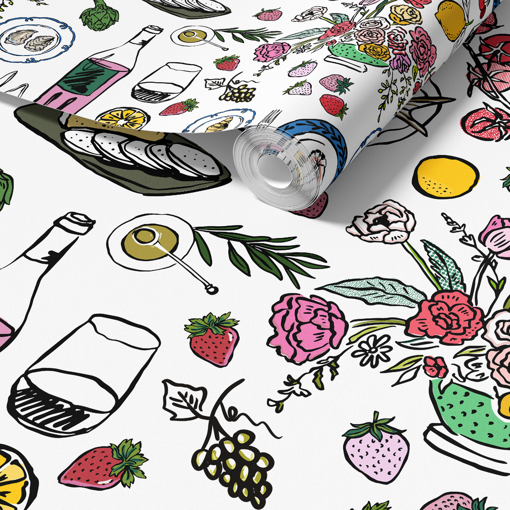 Sunday Dinner Tablescape Wallpaper
