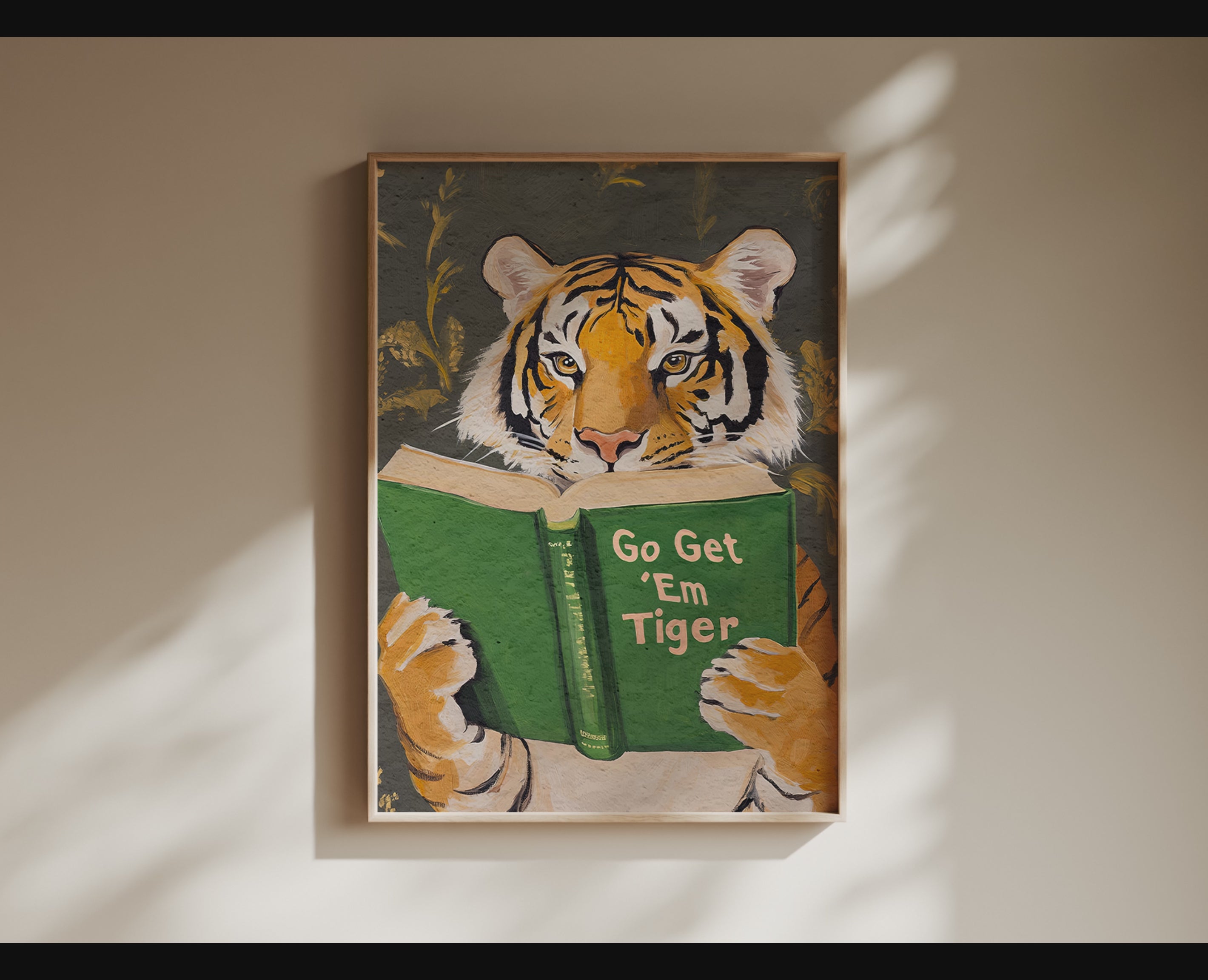Motivational Tiger Reading Print