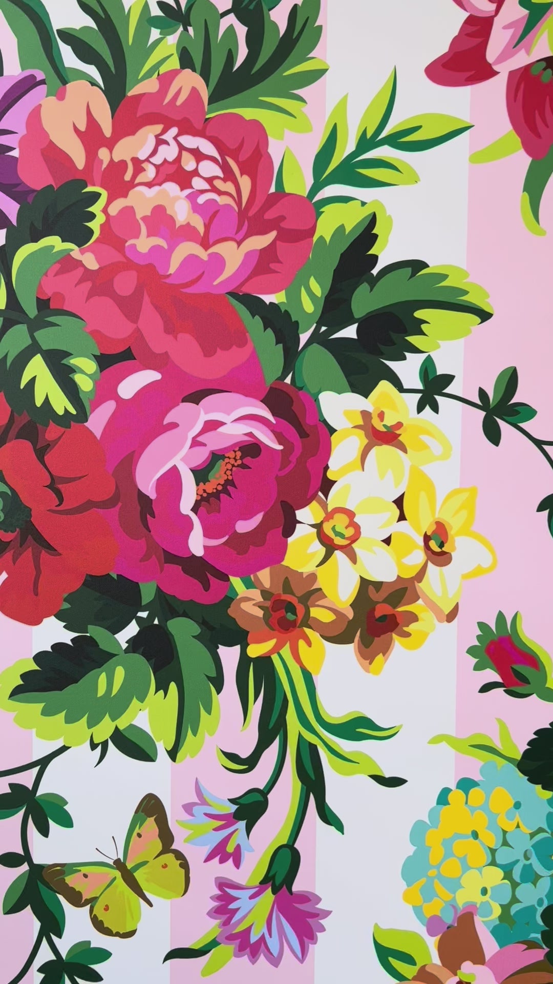 Vibrant Floral Pop Wallpaper - Small