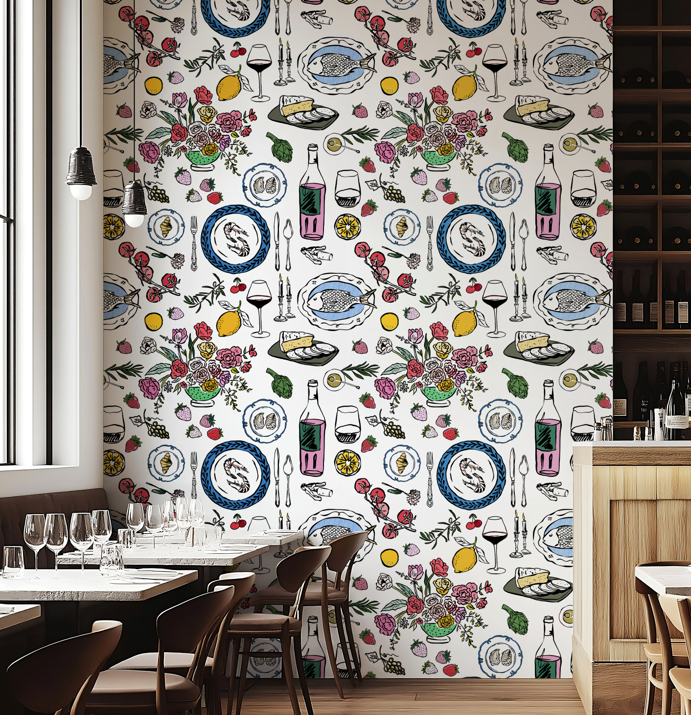Sunday Dinner Tablescape Wallpaper