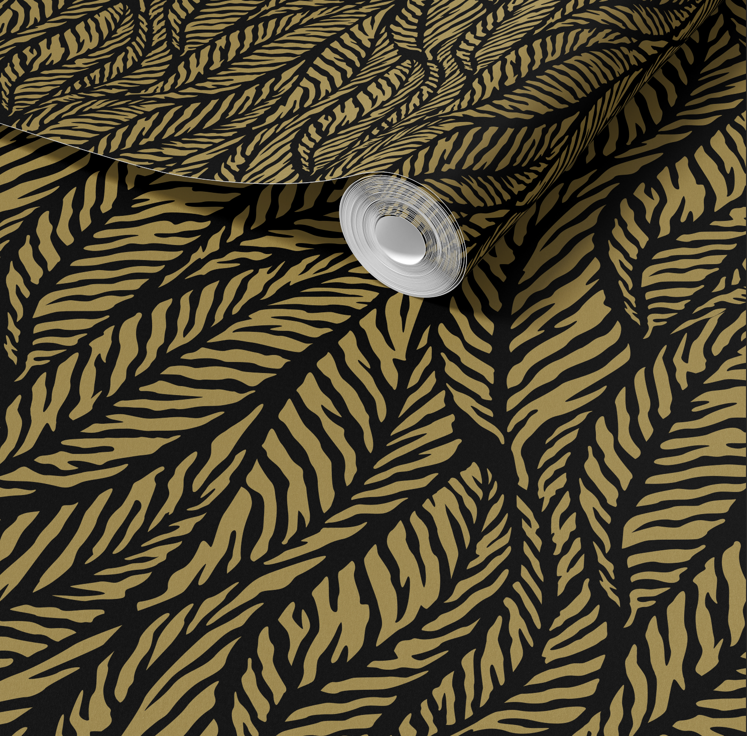 Gilded Leaves in Gold Wallpaper by RebelMod