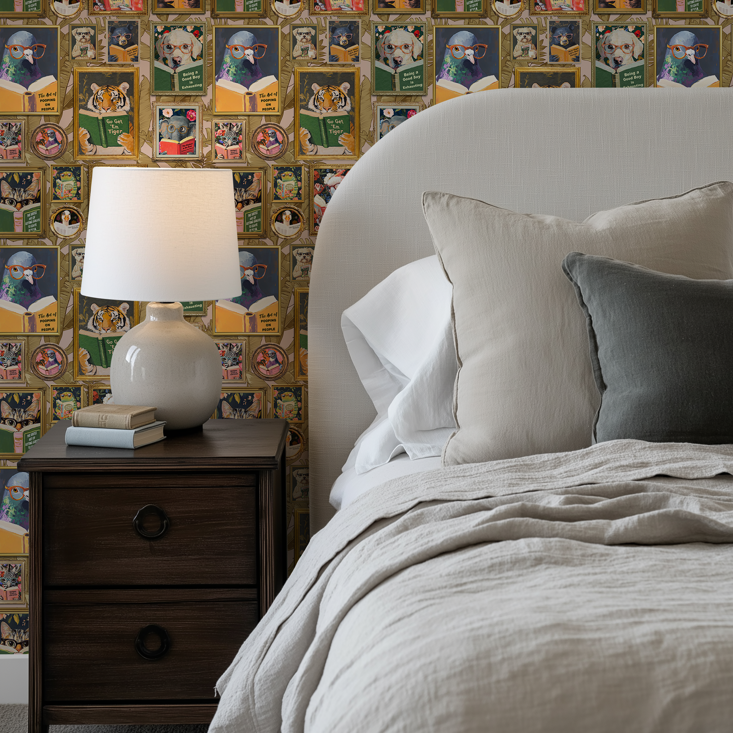 Small Whimsical Animals Reading Wallpaper - Version 2 - Image 9 by RebelMod