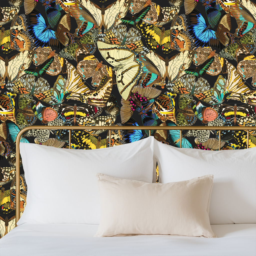 Butterfly Cabinet Noir Wallpaper - Image 2 by RebelMod